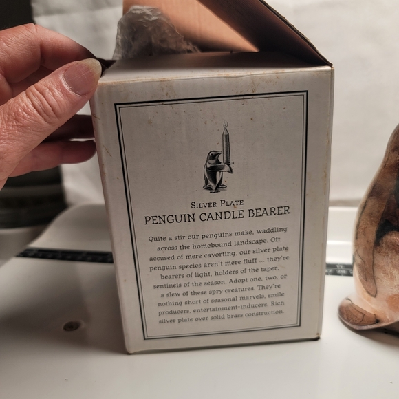 Restoration Hardware Penguin Candle Bearer. (497) - Picture 2 of 10